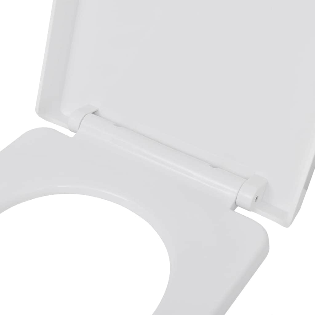 Soft-close Toilet Seat with Quick-release Design White Square