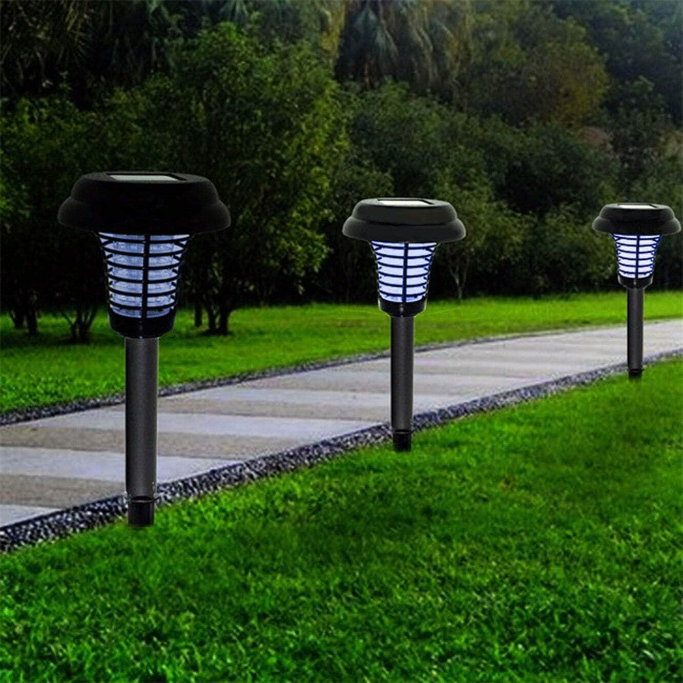 Solar Buzz: Black Wireless Mosquito Killer Lamp