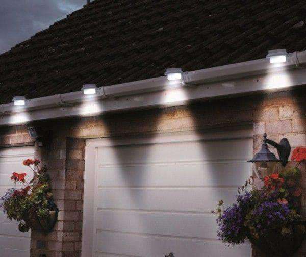 Solar Light (1-Pack, White) Energy-Saving w/ Screw Mount