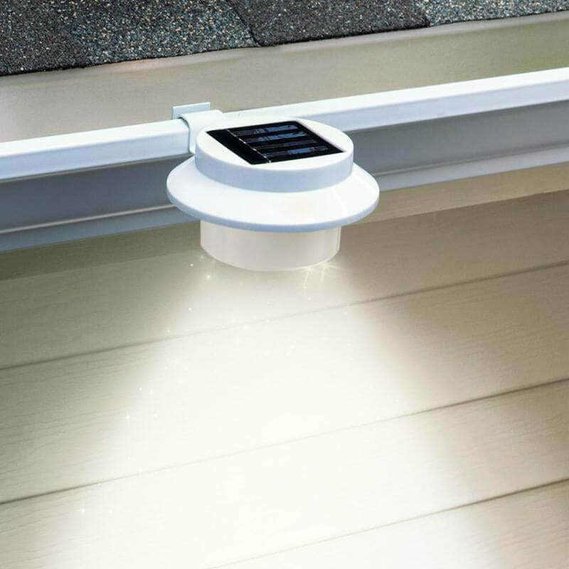 Solar Light (1-Pack, White) Energy-Saving w/ Screw Mount