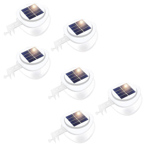 Solar Light (6-Pack, White) Energy-Saving w/ Screw Mount