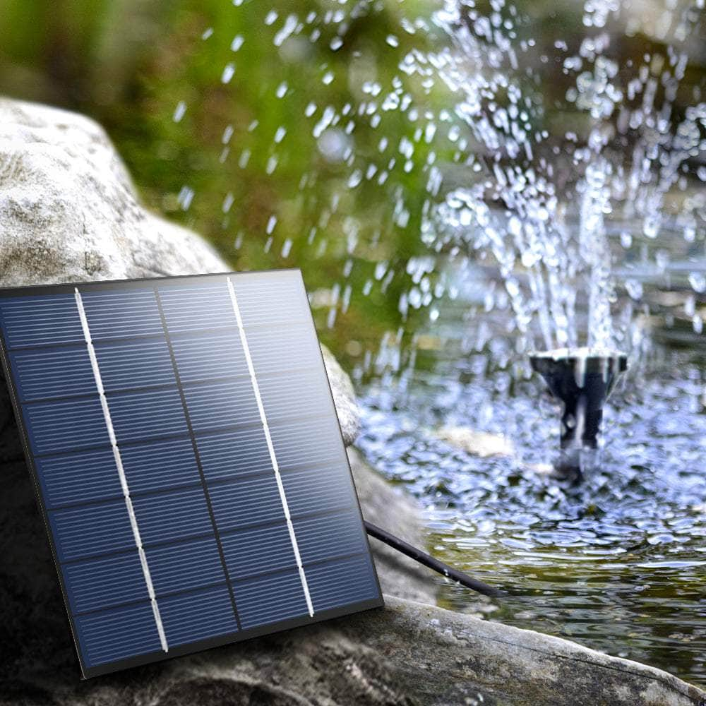 Solar Pond Pump Outdoor Water Fountains Submersible Garden Pool Kit 2.6 FT