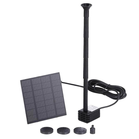 Solar Pond Pump Powered Garden Pool Water Fountain Kit 2.6Ft