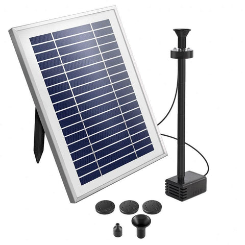 Solar Pond Pump With Battery Kit Led Lights 4.3Ft