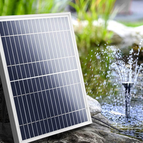 Solar Powered Pond Pump Outdoor Waterfall Bird Bath Fountains Kits 9.7 FT