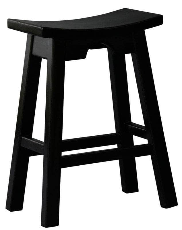 Solid Mahogany Kitchen Counter Stool (Black)