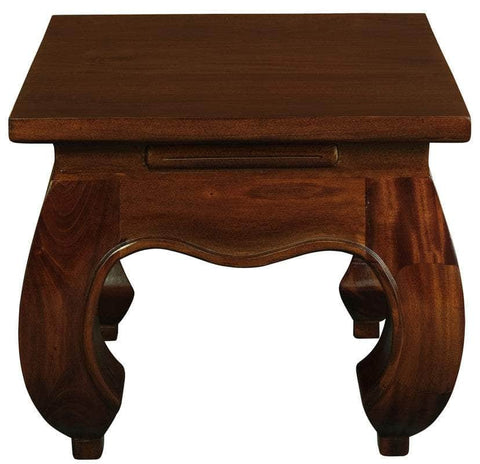 Solid Mahogany Timber Lamp Table (Mahogany)