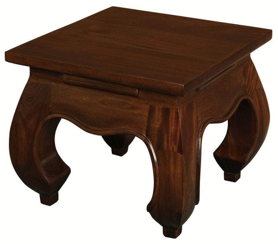 Solid Mahogany Timber Lamp Table (Mahogany)