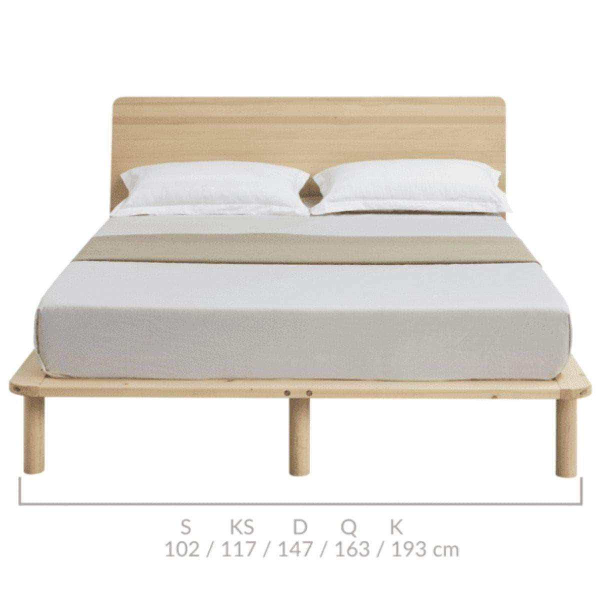 Solid Wood Bed Frame Bed Base With Headboard Double/Queen/King