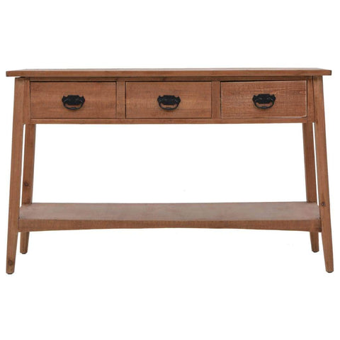 Solid Wood Console Table-Brown