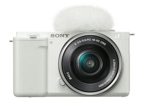 Sony Alpha ZV-E10 25.0 MP Interchangeable Lens Camera - White (16-50Mm F3.5-5.6 Zoom Lens)