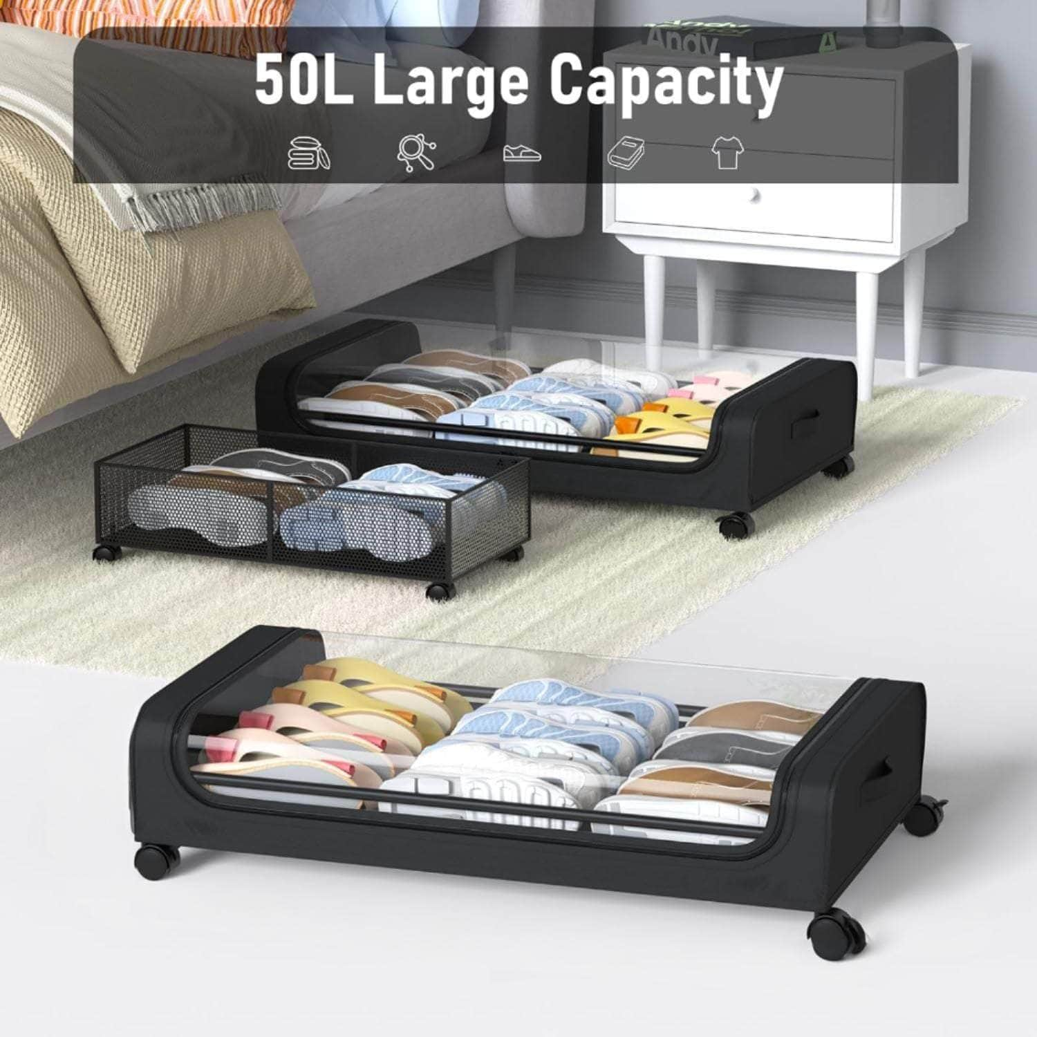 Spacious Under-Bed Storage Container - 50L