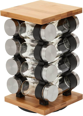 Spice Rack Organizer With 12 Pieces Jars For Kitchen