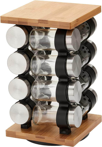 Spice Rack Organizer With 12 Pieces Jars For Kitchen