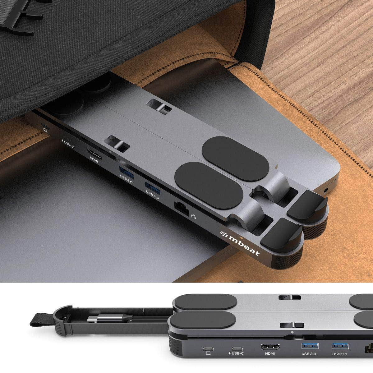 Stage P5 Portable Laptop Stand With Usb-C Docking Station - Space Grey