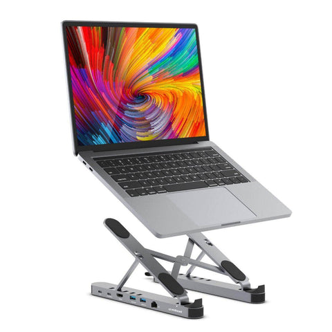 Stage P5 Portable Laptop Stand With Usb-C Docking Station - Space Grey