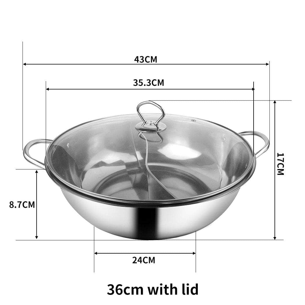 Stainless Steel 36cm Twin Mandarin