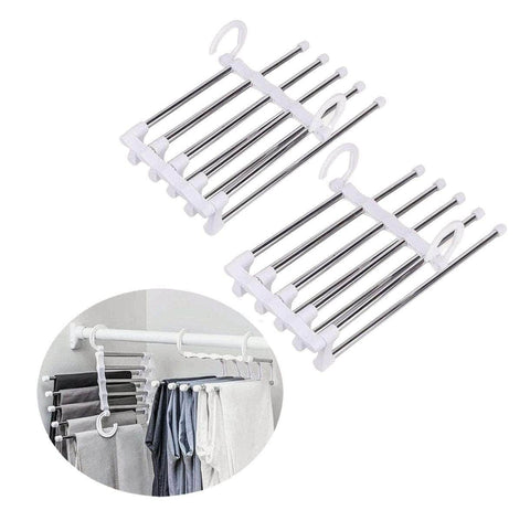 Stainless Steel Adjustable Pants Hangers 2 Pack