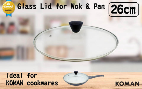 Stainless Steel Glass Lid with Bakelite Handle - 28cm