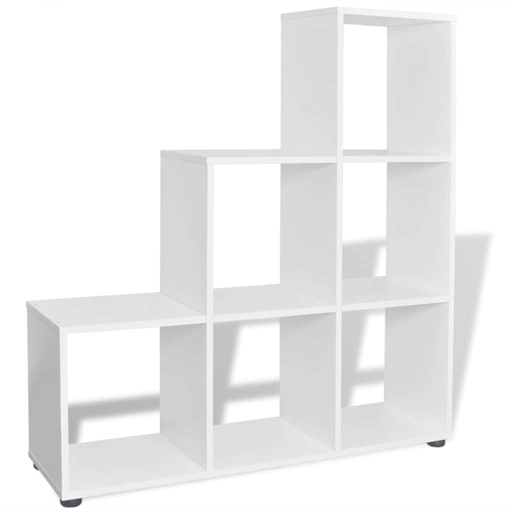 Staircase Bookcase/Display Shelf 107 cm White