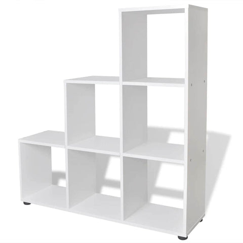 Staircase Bookcase/Display Shelf 107 cm White