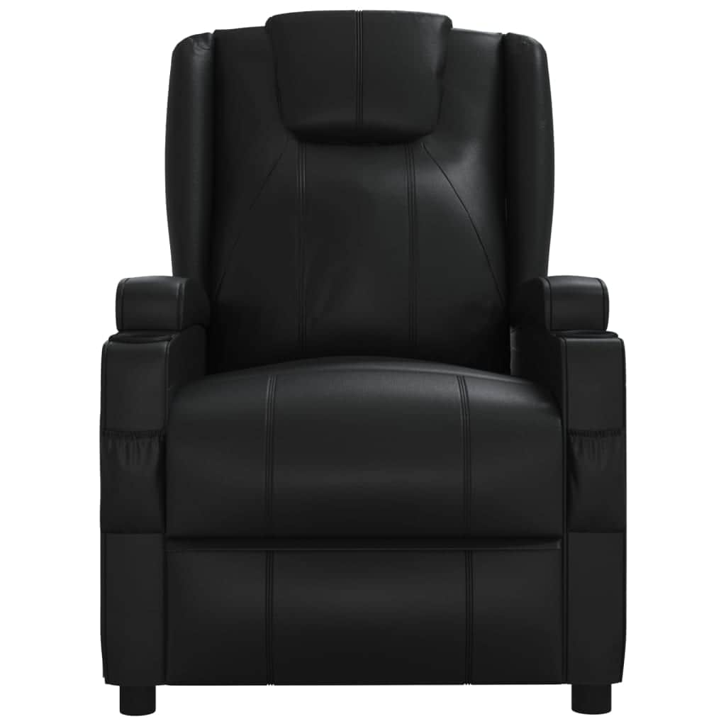 Stand up Massage Chair Black Faux Leather