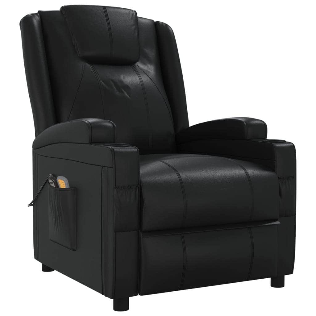 Stand up Massage Chair Black Faux Leather