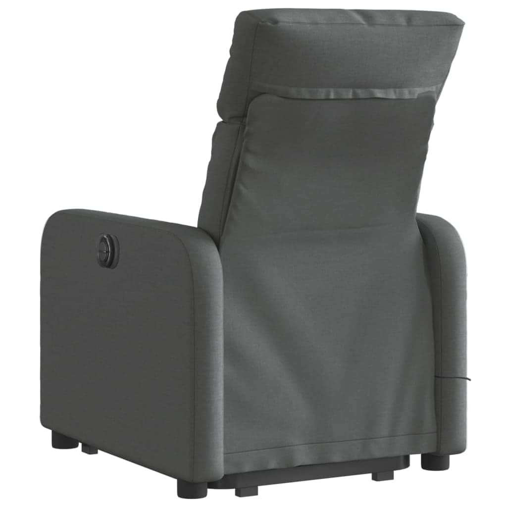 Stand up Massage Recliner Chair Dark Grey-Fabric