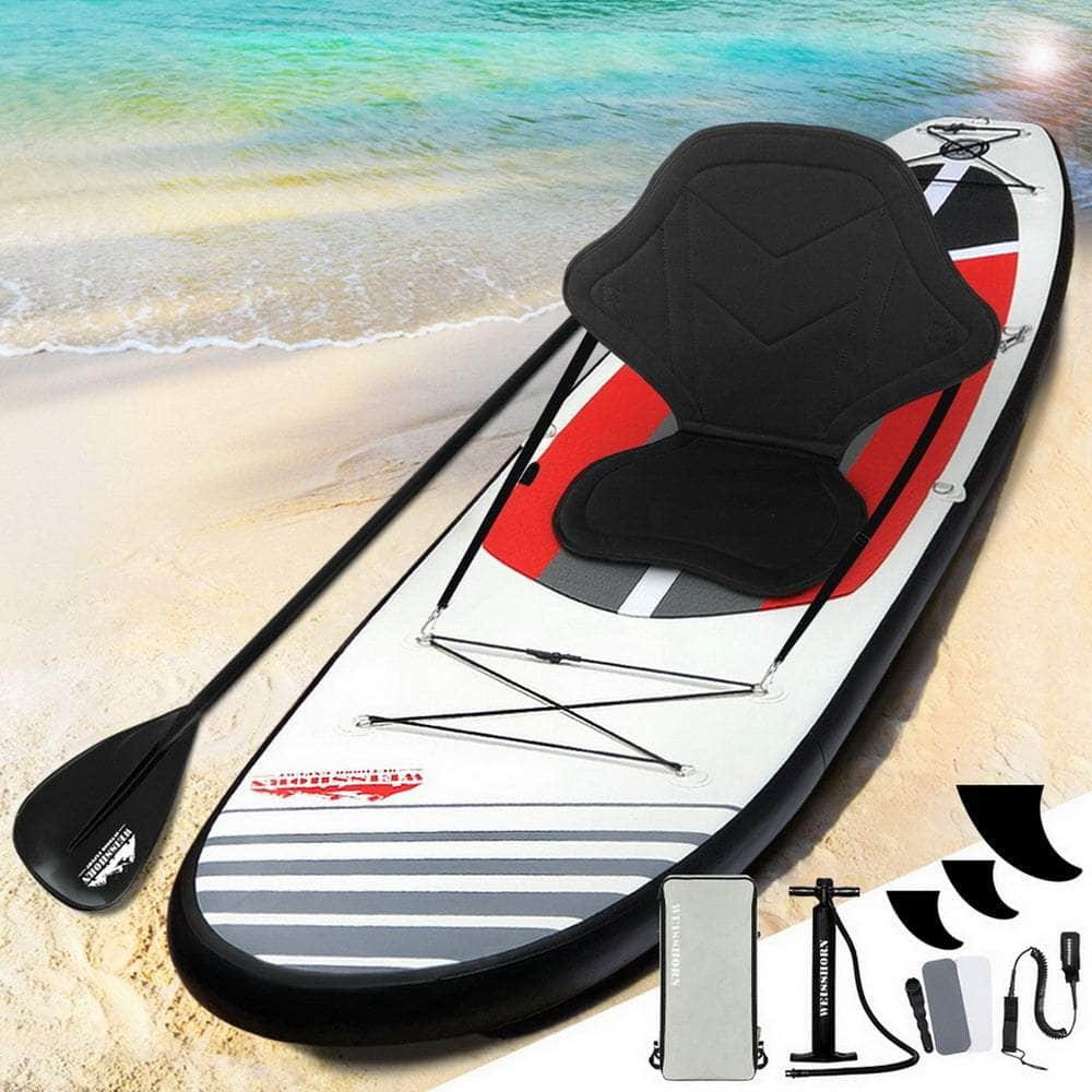 Stand Up Paddle Board 11Ft Inflatable Sup Surfboard Paddleboard Kayak Black