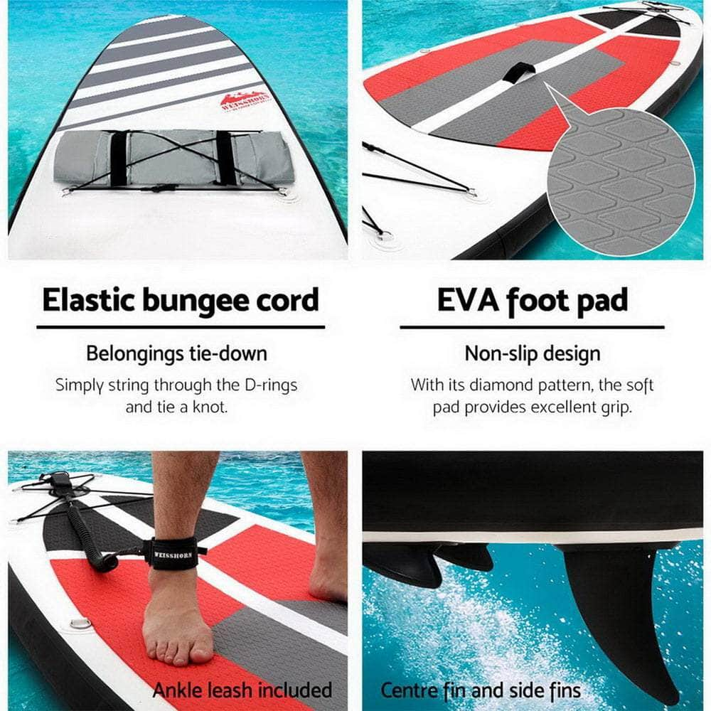 Stand Up Paddle Board 11Ft Inflatable Sup Surfboard Paddleboard Kayak Black