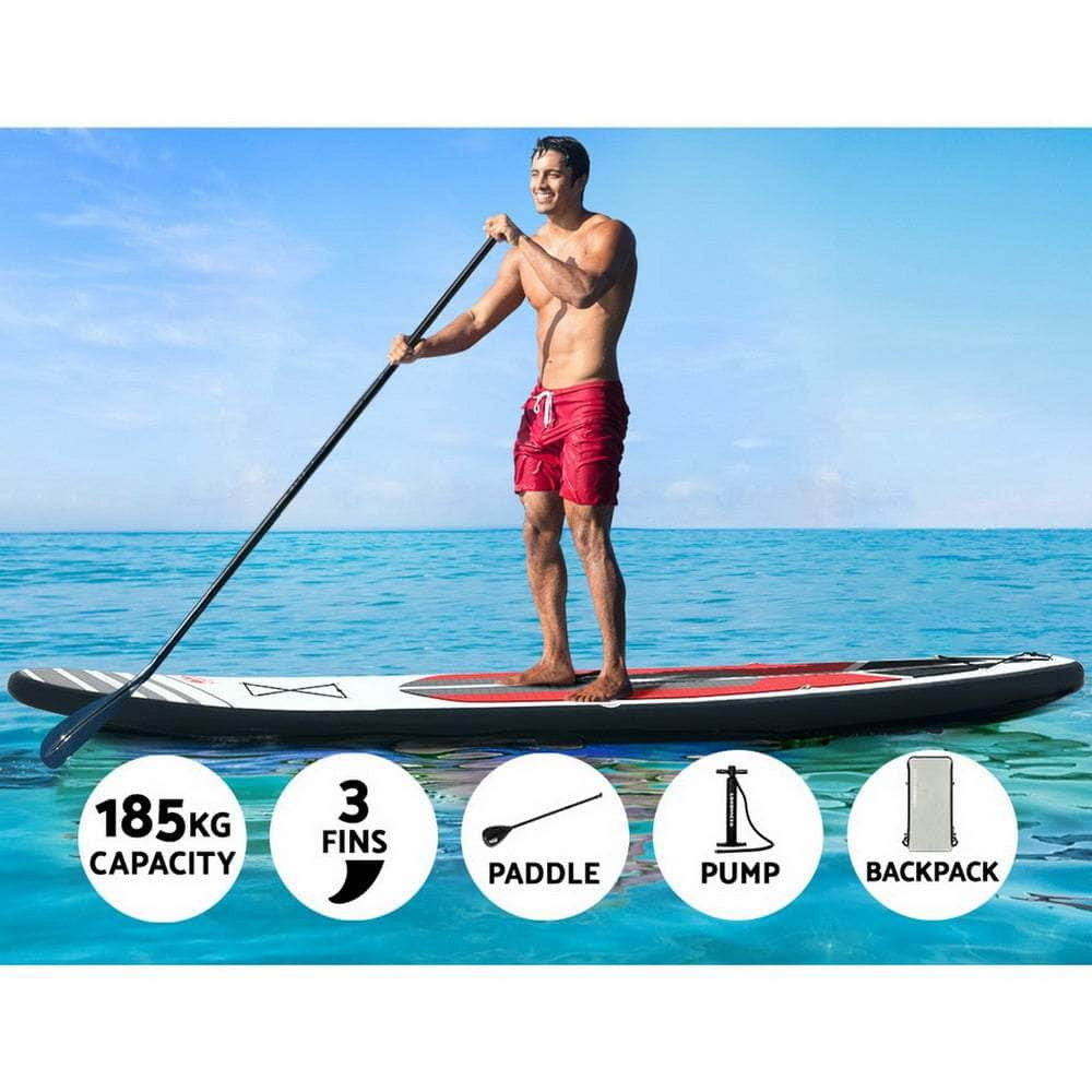 Stand Up Paddle Board 11Ft Inflatable Sup Surfboard Paddleboard Kayak Black