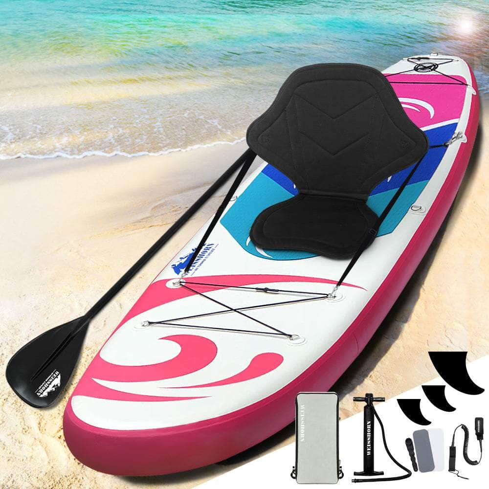 Stand Up Paddle Board 11Ft Inflatable Sup Surfboard Paddleboard Kayak Pink