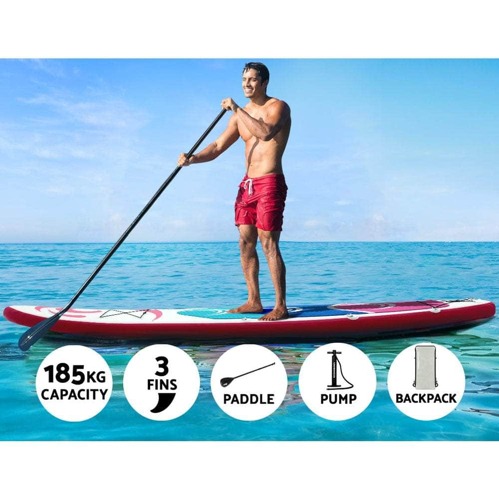 Stand Up Paddle Board 11Ft Inflatable Sup Surfboard Paddleboard Kayak Pink