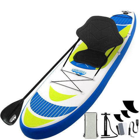 Stand Up Paddle Board 11Ft Inflatable Sup Surfboard Paddleboard Kayak Yellow