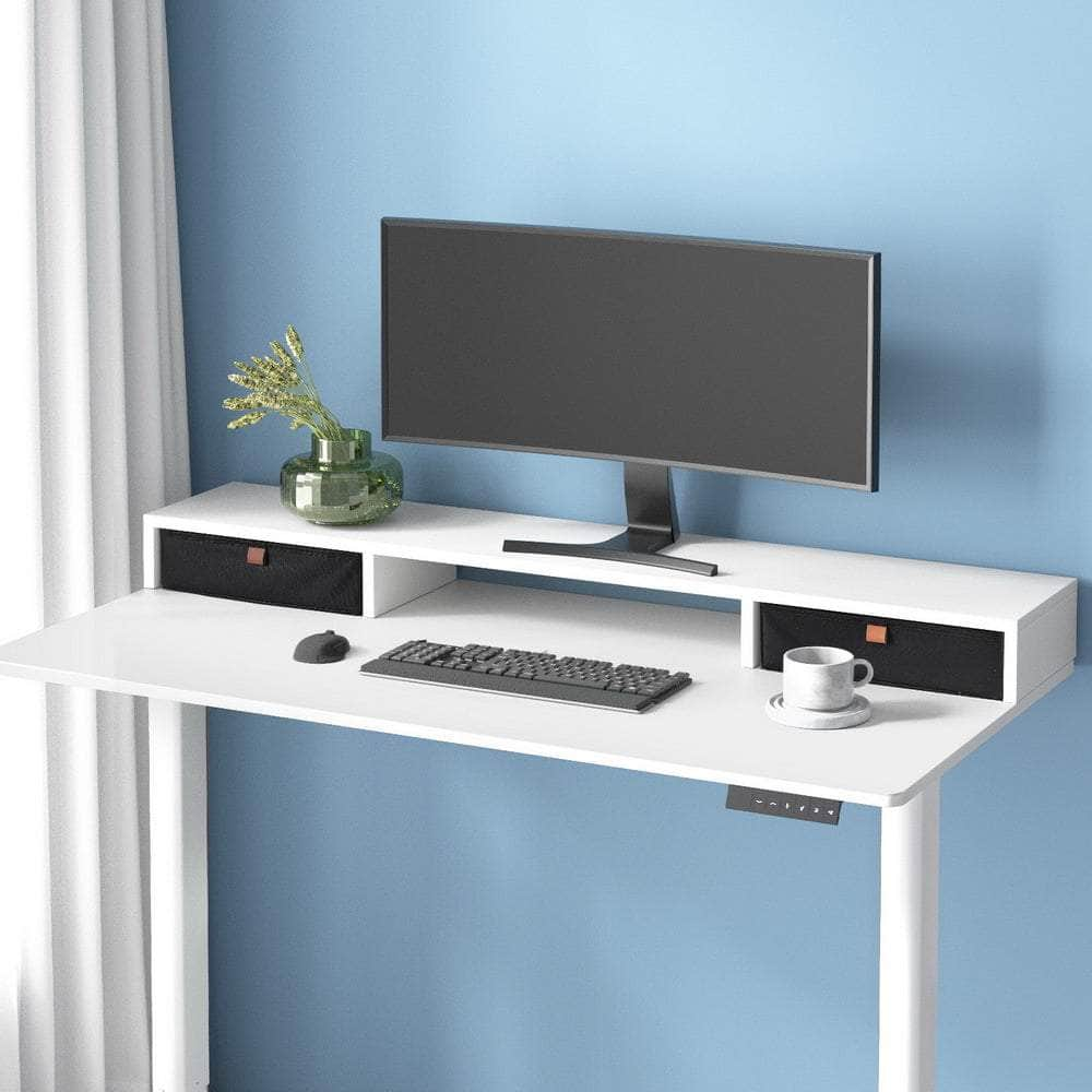 Standing Desk Desktop Storage Rack w/ Drawer 120cm