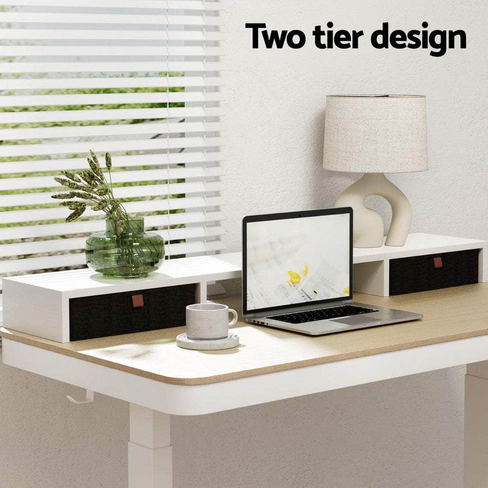 Standing Desk Desktop Storage Rack w/ Drawer 120cm