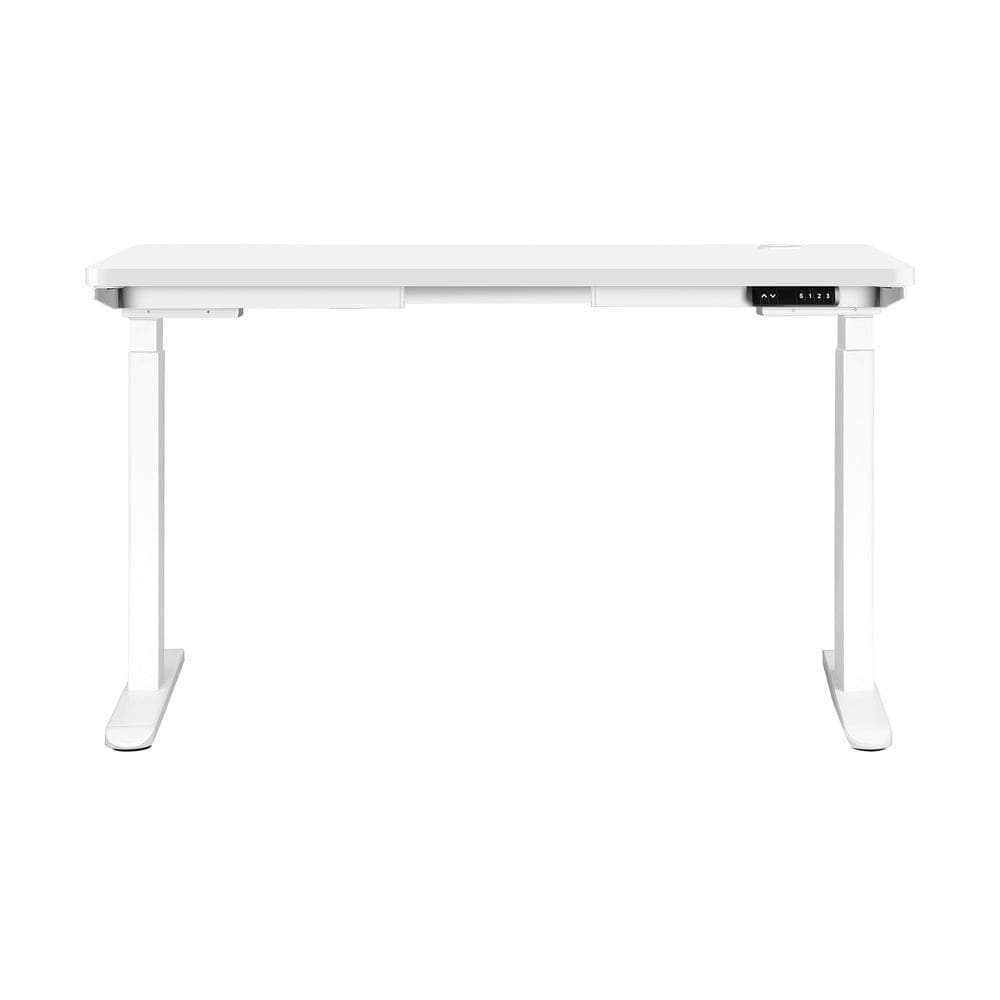 Standing Desk Dual Motor Electric Height Adjustable Sit Stand Table 120cm All White