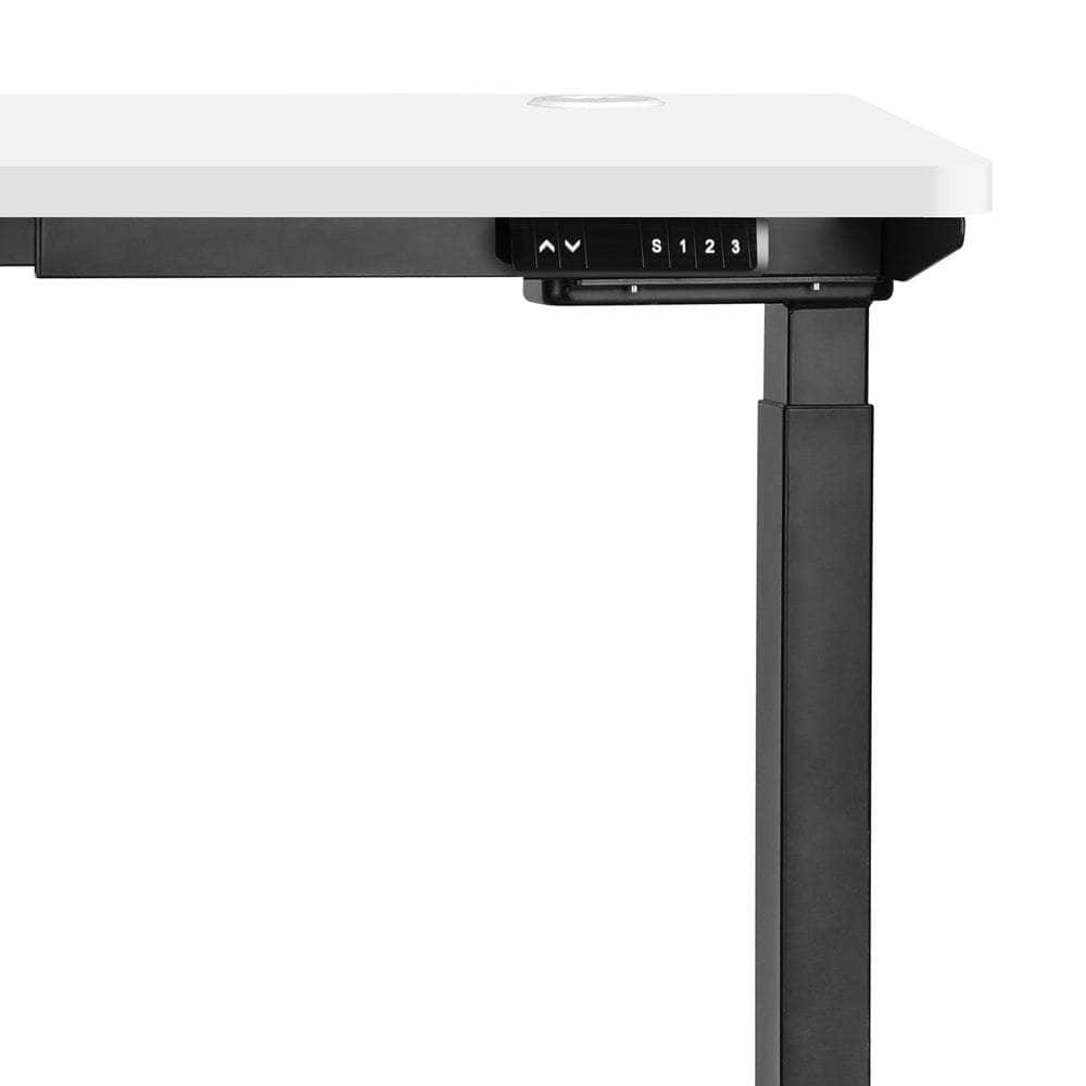 Standing Desk Dual Motor Electric Height Adjustable Sit Stand Table 120cm Black and White