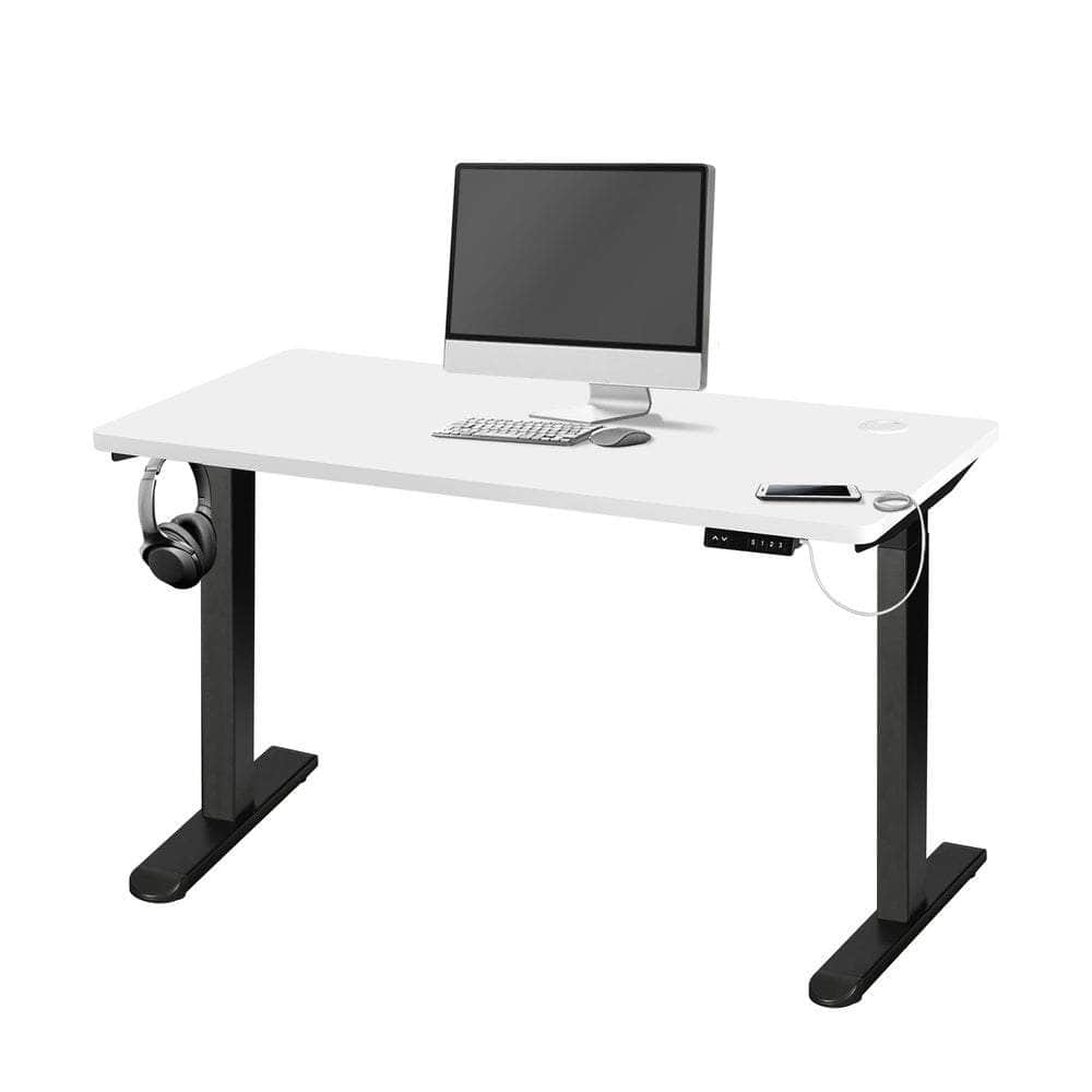 Standing Desk Dual Motor Electric Height Adjustable Sit Stand Table 120cm Black and White