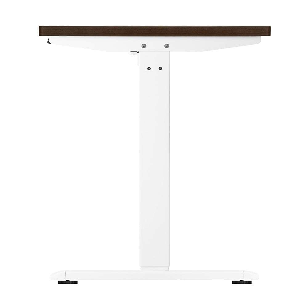 Standing Desk Electric Height Adjustable Motorised Sit Stand Desk 150cm White and Walnut