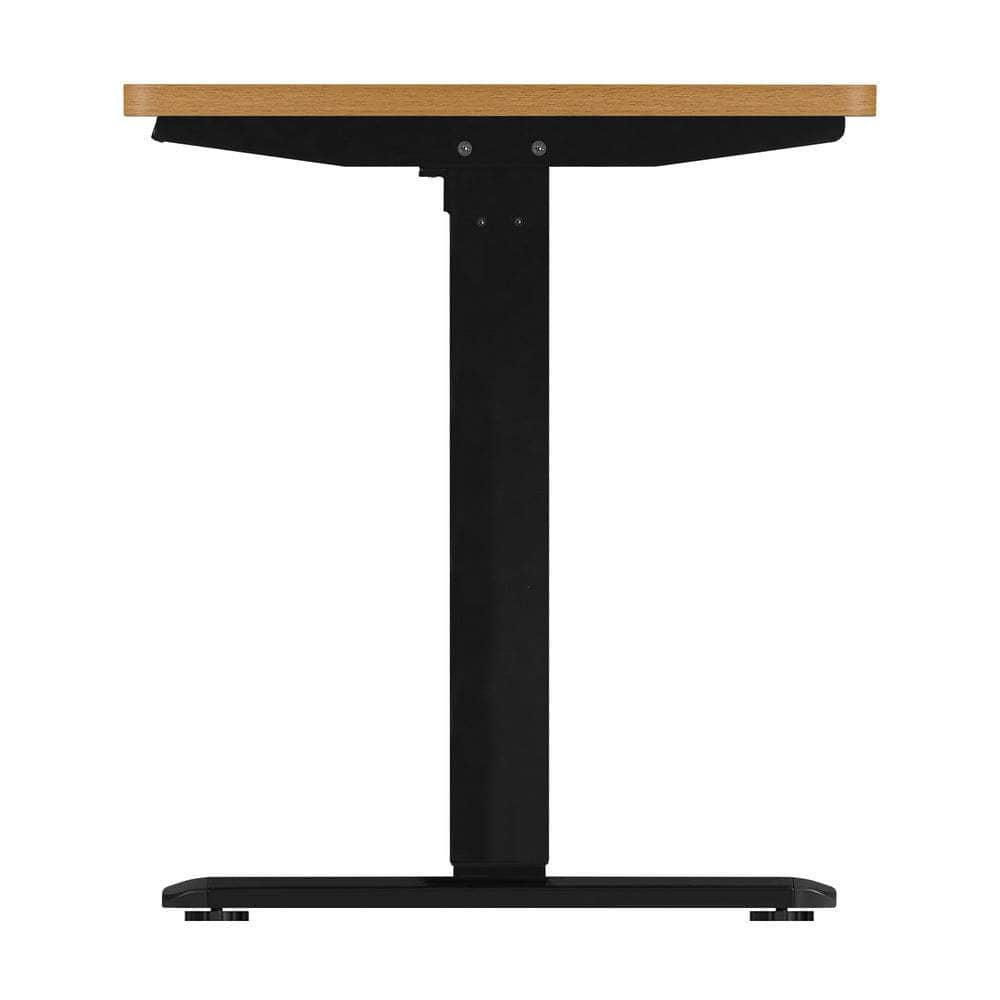 Standing Desk Electric Height Adjustable Motorised Sit Stand Desk Black and OAK