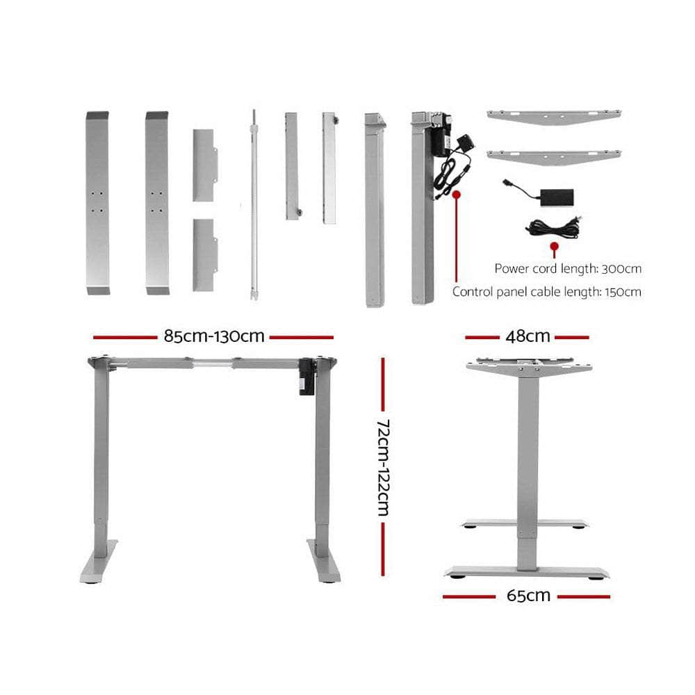 Standing Desk Height Adjustable Motorised Electric Sit Stand Computer Table 140cm