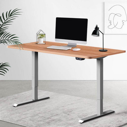 Standing Desk Height Adjustable Sit Stand Laptop Computer Table Motorised Electric Frame Riser 140cm