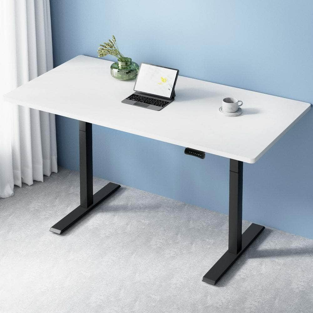 Standing Desk Motorised Dual Motor White 140Cm