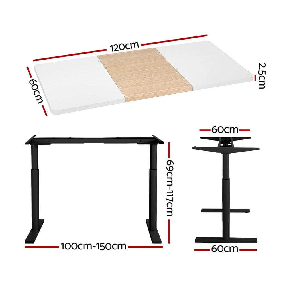 Standing Desk Motorised Electric Dual Motor 120CM/140CM