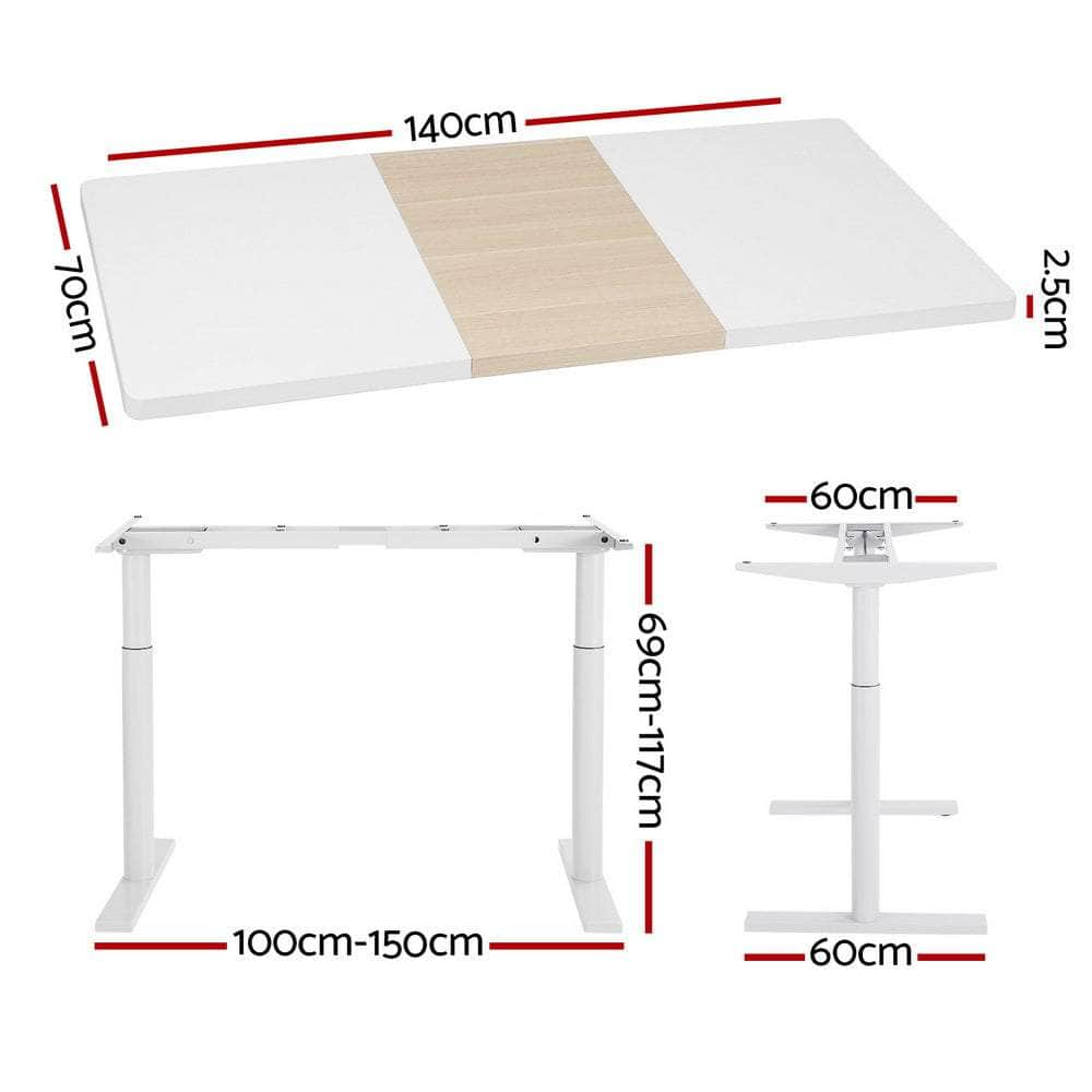 Standing Desk Motorised Electric Dual Motor 120CM/140CM