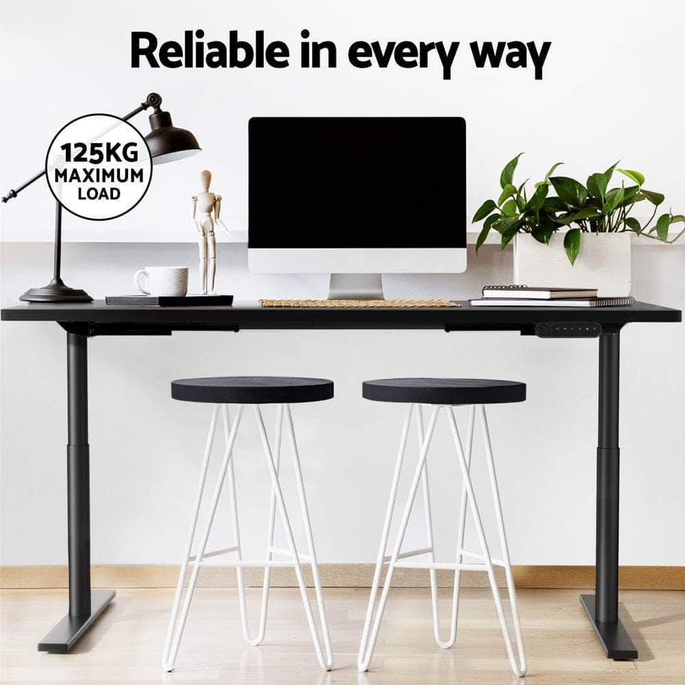 Standing Desk Motorised Electric Dual Motor Black 120Cm