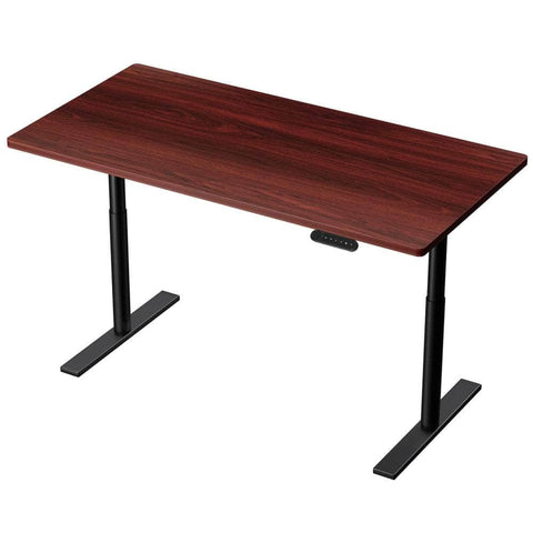 Standing Desk Motorised Electric Dual Motor Walnut 140Cm