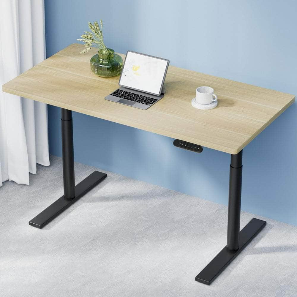 Standing Desk Motorised Electric Dual Motor White Oak 120CM