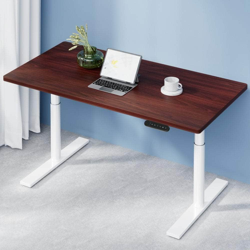 Standing Desk Motorised Electric Dual Motor White Oak 120CM